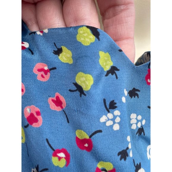 Vintage 1930s Novelty Print Cherries Fruit Blue Dress - Picture 12 of 12